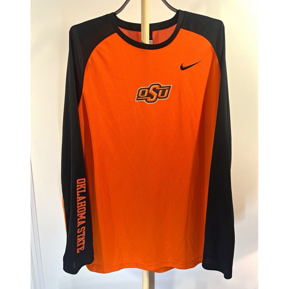 Nike Oklahoma State Cowboys Dri-FIT Shirt Mens XXL Orange Black OSU NCAA